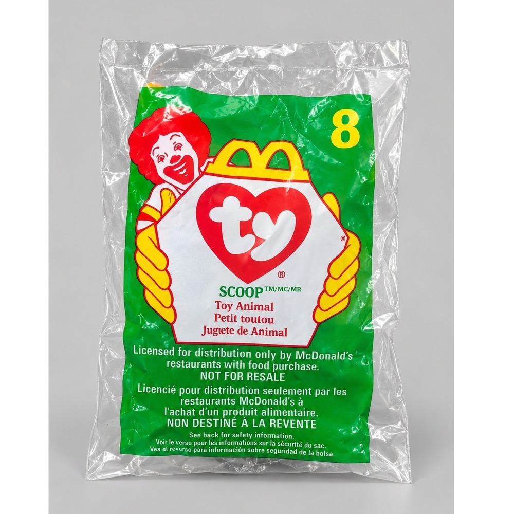 Vintage 1998 McDonalds Ty Teenie Beanie Babies Scoop Pelican 8 Sealed NIP